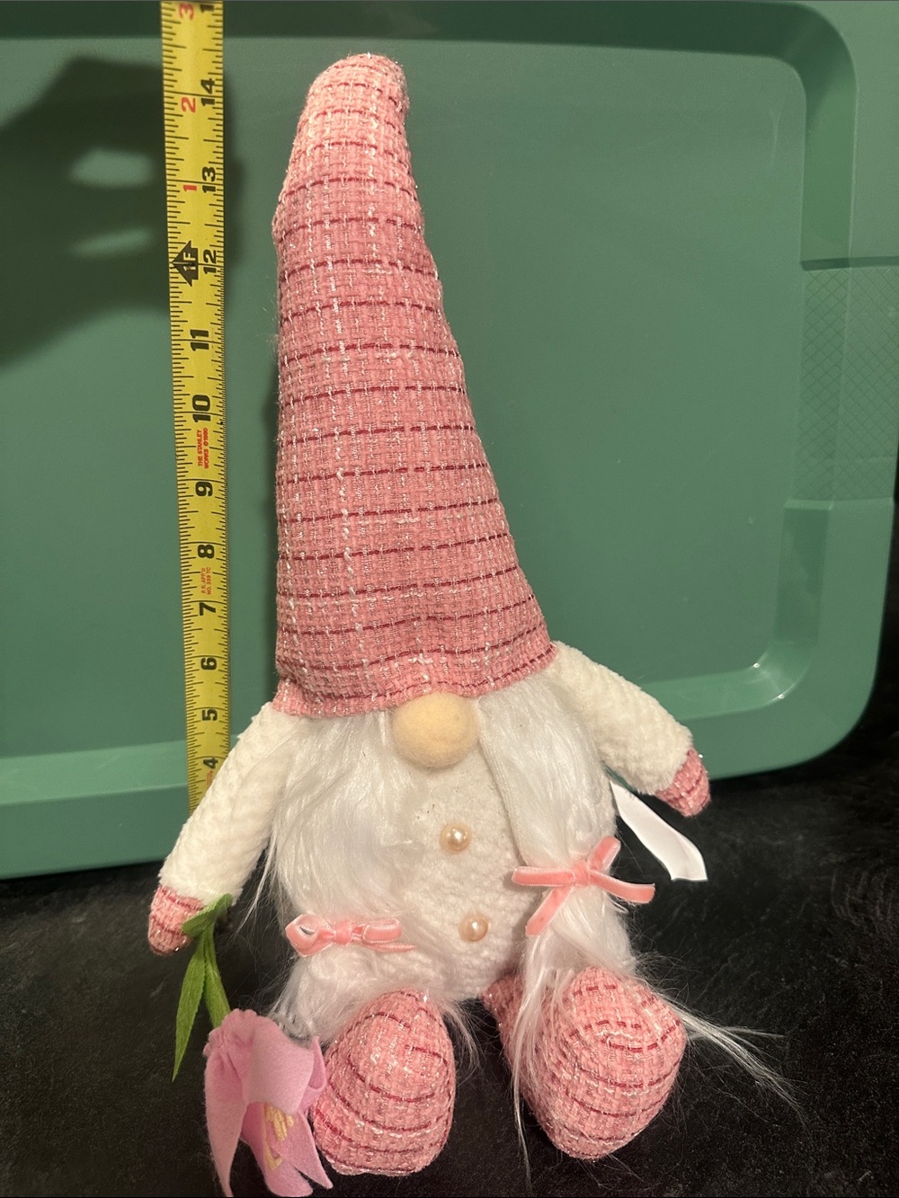 Pink Gnome Plush with Flower